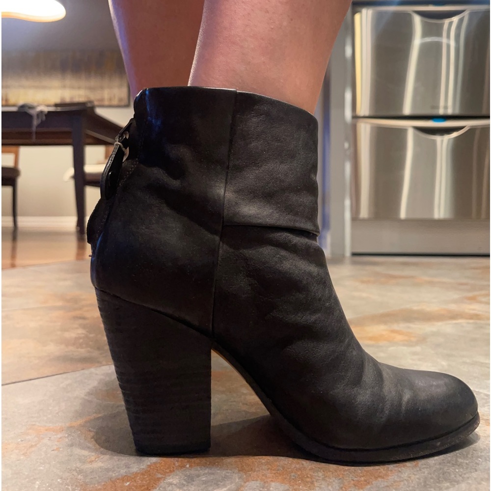 Rag & Bone Classic Newbury boot - black leather ankle booties size 39